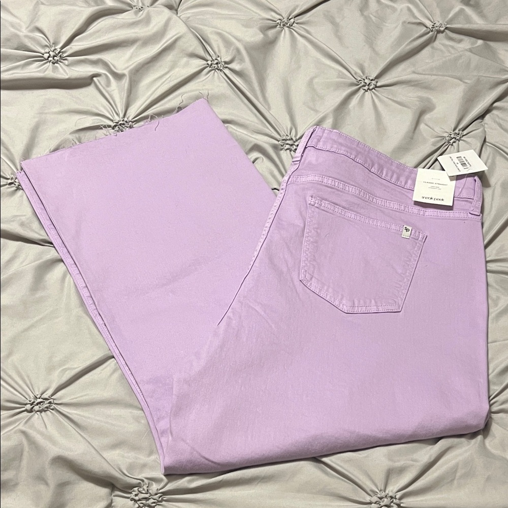 Sneak Peek Purple Straight Leg Jeans Fashion Forward